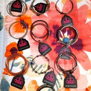 Lot of 7 Paparazzi bangle bracelets